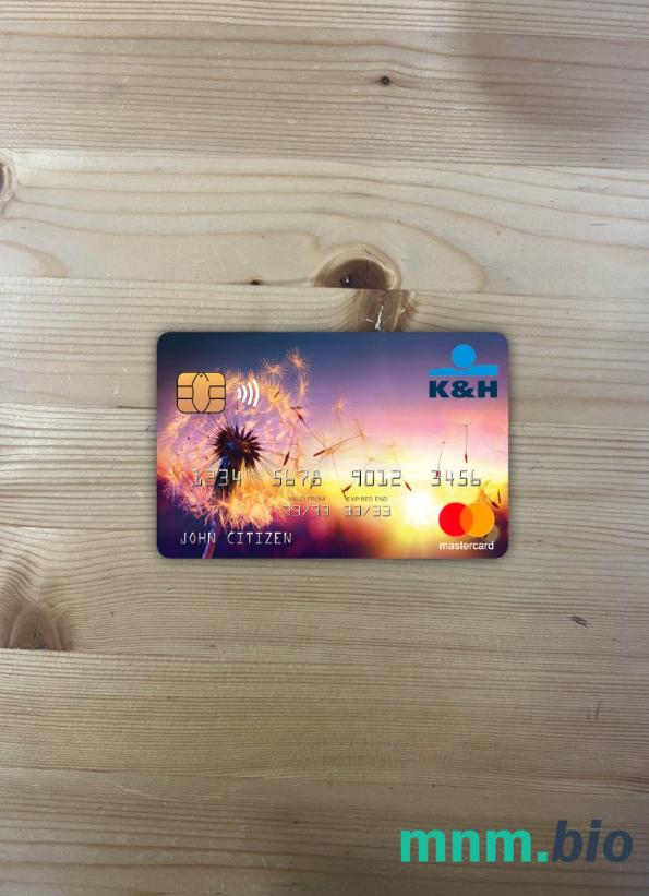 Hungary K&H bank wygląd zdjęcia mastercard skan PSD + zdjęcie